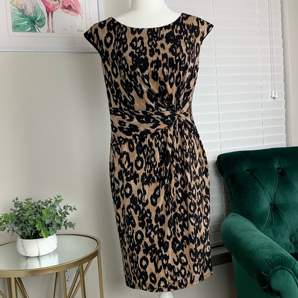 Anne Klein Animal Print Dress - Picture 1 of 4